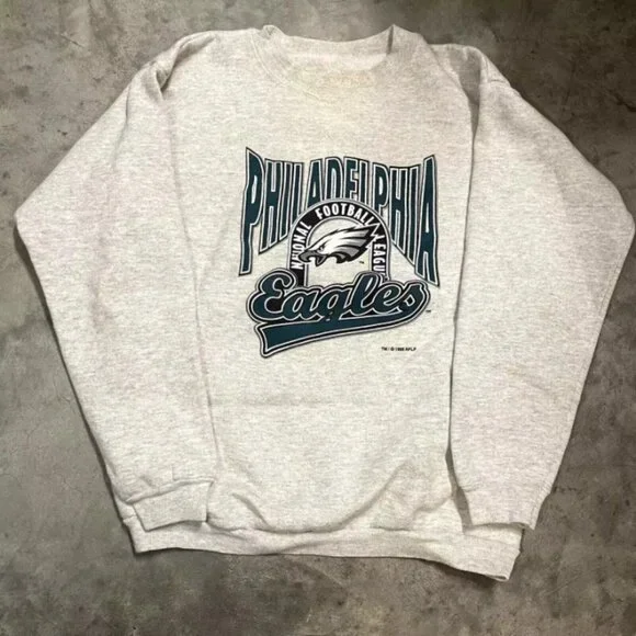 Vintage Philadelphia Eagles NFL Sweatshirt shirt richardinc grey - Picture 1 of 2